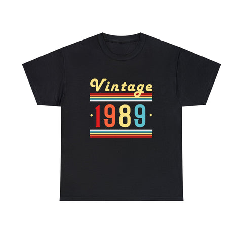 Vintage 1989 TShirt Men Limited Edition BDay 1989 Birthday Big and Tall Tshirts Shirts for Men