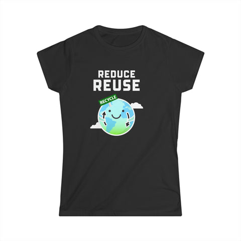 Peace Love Recycle Earth Day Funny Quote Teachers Recycle Womens T Shirts
