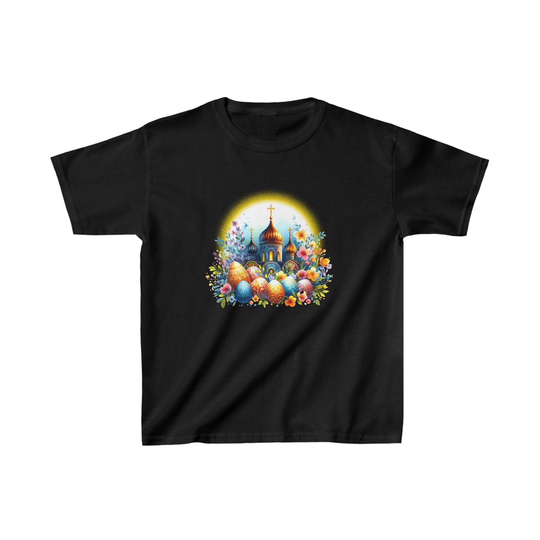 Christ is Risen Russian Greek Eastern Orthodox Pascha Cross Shirts for Boys