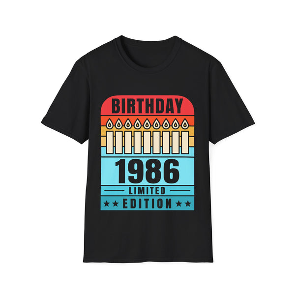 Vintage 1986 TShirt Men Limited Edition BDay 1986 Birthday Mens Tshirts