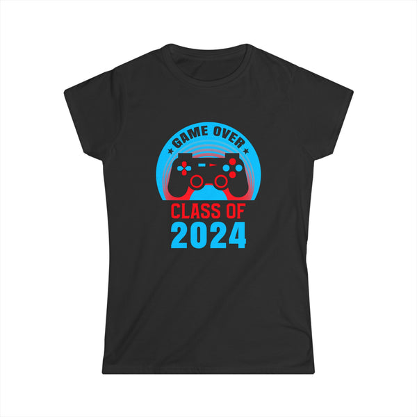 Senior 2024 Gaming Funny Class Of 2024 Tshirt 2024 Gamer Women Tops