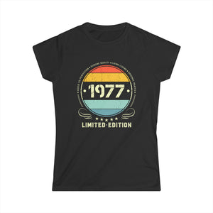 Vintage 1977 Limited Edition 1977 Birthday Shirts for Women Womens Shirts