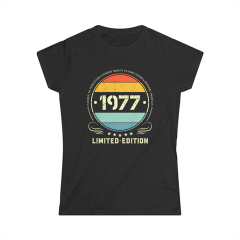 Vintage 1977 Limited Edition 1977 Birthday Shirts for Women Womens Shirts