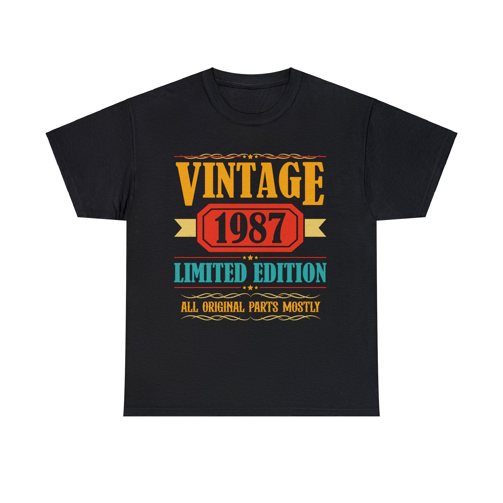 Vintage 1987 T Shirts for Men Retro Funny 1987 Birthday Mens Tshirts for Men Big and Tall