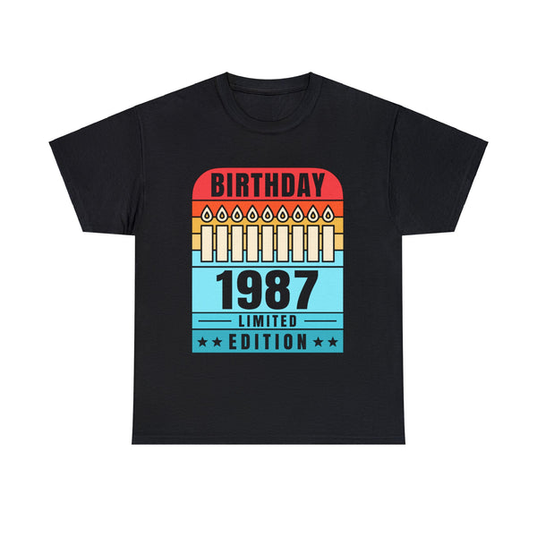Vintage 1987 TShirt Men Limited Edition BDay 1987 Birthday Mens Tshirts for Men Big and Tall