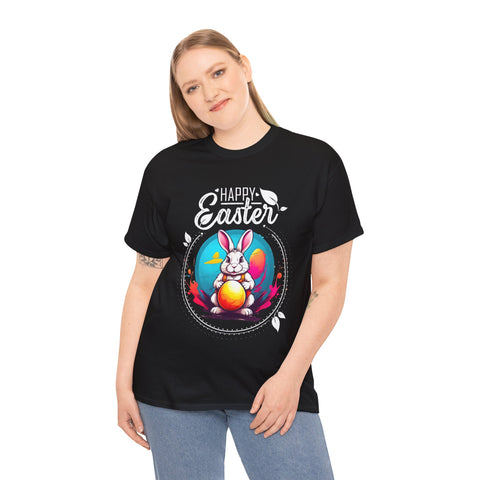 Women Easter Shirt Happy Easter Rabbit Bunny Rabbit Easter Womens Shirt Plus Size