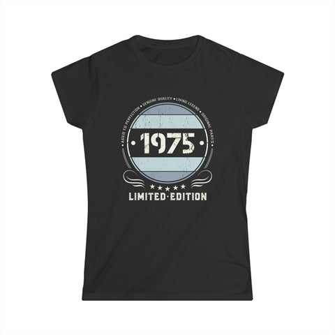 Vintage 1975 T Shirts for Women Retro Funny 1975 Birthday Women Shirts