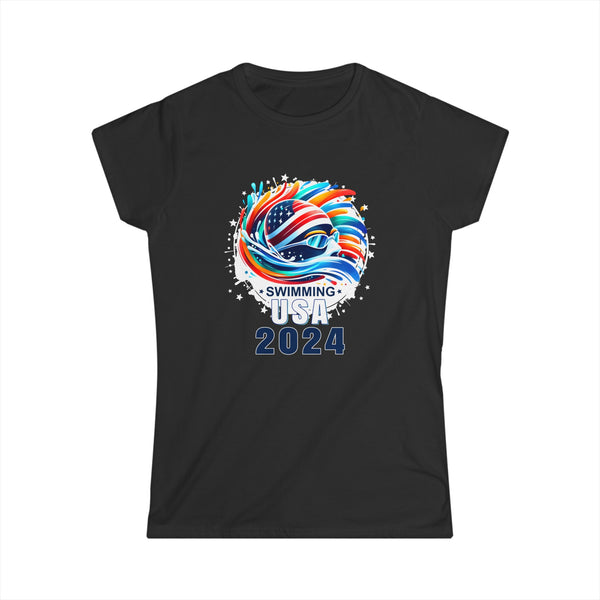 USA 2024 United States American Sport 2024 Swimming Shirts for Women