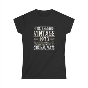 Vintage 1973 T Shirts for Women Retro Funny 1973 Birthday Women Tops