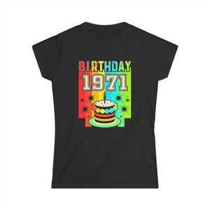 Vintage 1971 T Shirts for Women Retro Funny 1971 Birthday Womens T Shirts