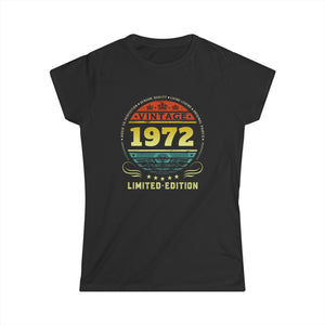 Vintage 1972 Limited Edition 1972 Birthday Shirts for Women Womens Shirts