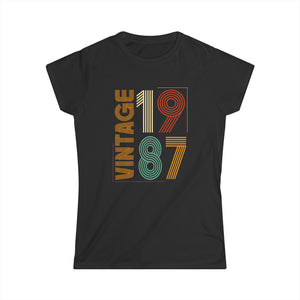 Vintage 1987 TShirt Women Limited Edition BDay 1987 Birthday Women Shirts