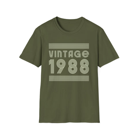 Vintage 1988 T Shirts for Men Retro Funny 1988 Birthday Mens T Shirts