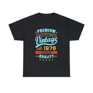 Vintage 1976 TShirt Men Limited Edition BDay 1976 Birthday Big and Tall Tshirts Shirts for Men