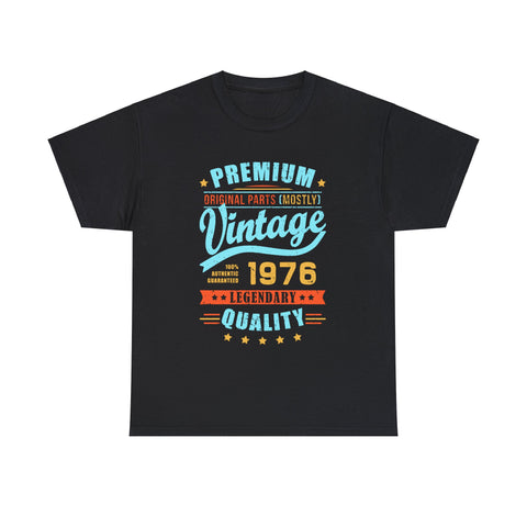 Vintage 1976 TShirt Men Limited Edition BDay 1976 Birthday Big and Tall Tshirts Shirts for Men