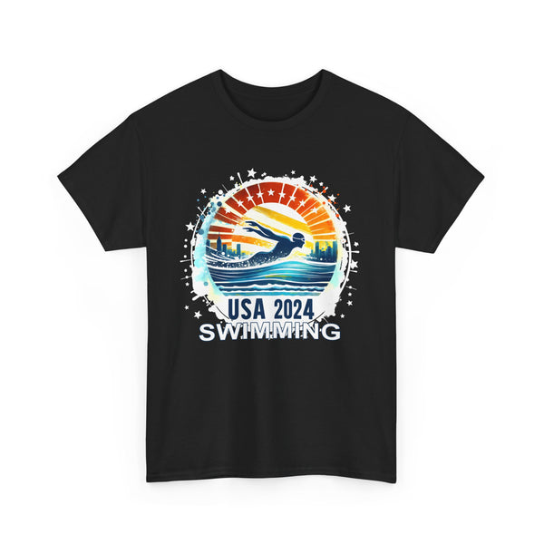 USA 2024 United States Athlete American Swimming 2024 USA Mens Shirt Plus Size Big and Tall