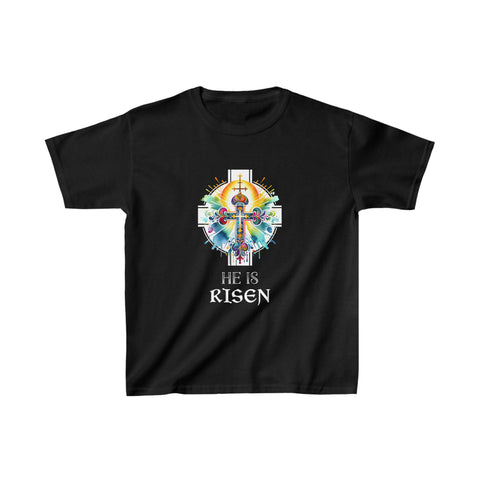 Easter Christian He Is Risen Resurrection Men Women Kids Shirts for Boys