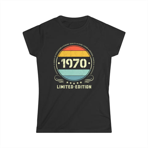 Vintage 1970 Limited Edition 1970 Birthday Shirts for Women Womens Shirt