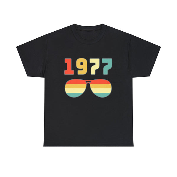 Vintage 1977 T Shirts for Men Retro Funny 1977 Birthday Big and Tall Tshirts Shirts for Men