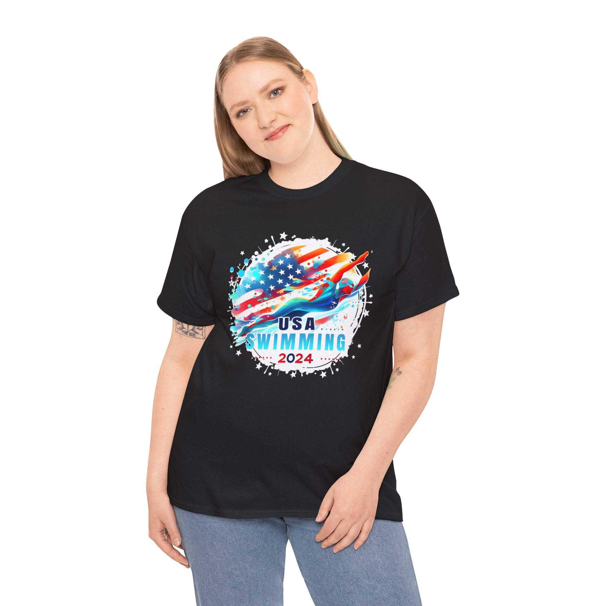 USA 2024 United States Athlete American Swimming 2024 USA Women Shirts Plus Size