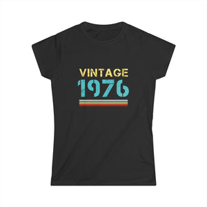 Vintage 1976 T Shirts for Women Retro Funny 1976 Birthday Womens Shirt