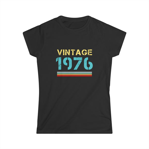 Vintage 1976 T Shirts for Women Retro Funny 1976 Birthday Womens Shirt