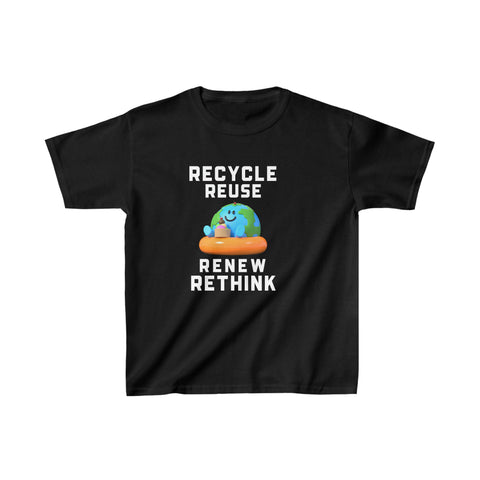 Earth Day Recycling Symbol Reuse Renew Rethink Recycle Girls Shirts