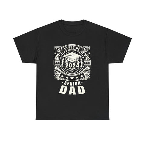 Senior 2024 Class of 2024 for College High School Senior Dad Shirts for Men Plus Size Big and Tall
