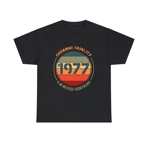 Vintage 1977 T Shirts for Men Retro Funny 1977 Birthday Mens Shirt Plus Size Big and Tall