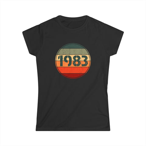 Vintage 1983 Birthday Shirts for Women Funny 1983 Birthday Shirts for Women