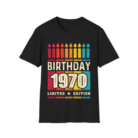 Vintage 1970 TShirt Men Limited Edition BDay 1970 Birthday Mens Tshirts