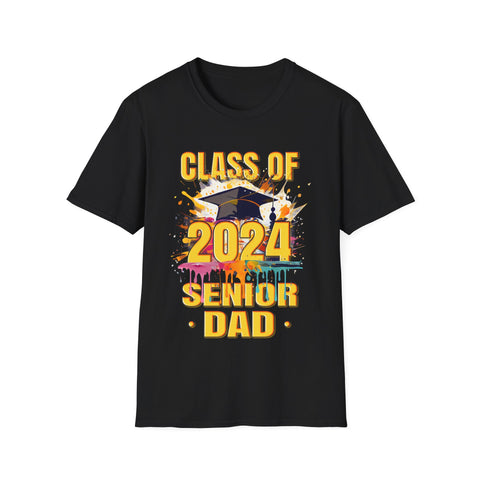 Senior Dad 2024 Proud Dad Class of 2024 Dad of the Graduate Shirts for Men