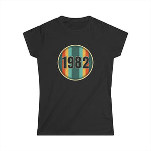 Vintage 1982 Birthday Shirts for Women Funny 1982 Birthday Womens Shirts