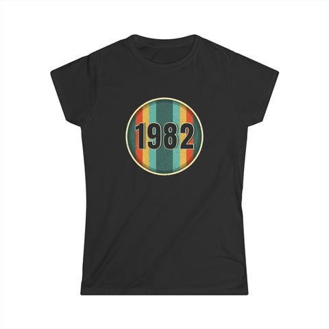 Vintage 1982 Birthday Shirts for Women Funny 1982 Birthday Womens Shirts