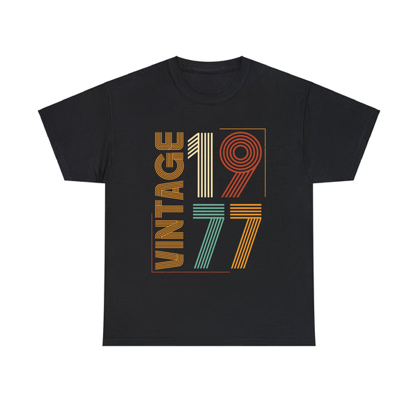 Vintage 1977 TShirt Men Limited Edition BDay 1977 Birthday Big and Tall Tshirts Shirts for Men