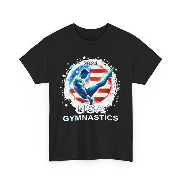 USA 2024 Games United States Sport 2024 USA Mens Gymnastics Mens T Shirts Plus Size Big and Tall