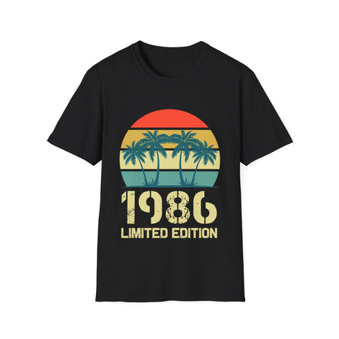 Vintage 1986 Birthday Shirts for Men Funny 1986 Birthday Mens Shirt