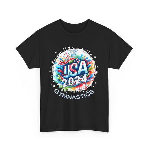 USA 2024 Games United States Gymnastics America 2024 USA Mens T Shirts Plus Size Big and Tall