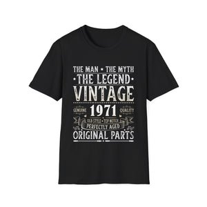 Vintage 1971 TShirt Men Limited Edition BDay 1971 Birthday Mens Shirts