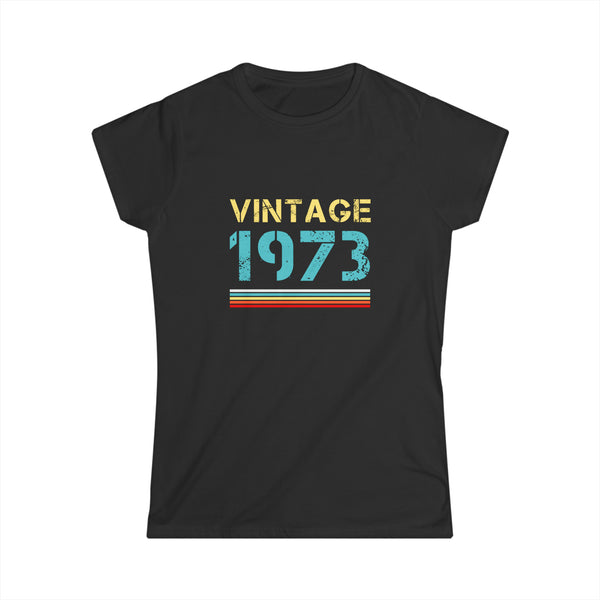 Vintage 1973 T Shirts for Women Retro Funny 1973 Birthday Womens T Shirts