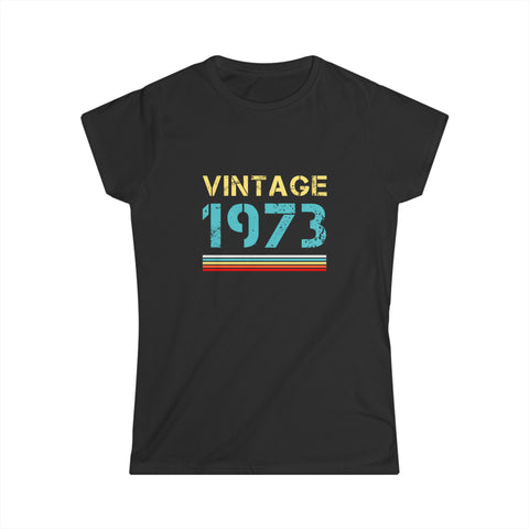 Vintage 1973 T Shirts for Women Retro Funny 1973 Birthday Womens T Shirts