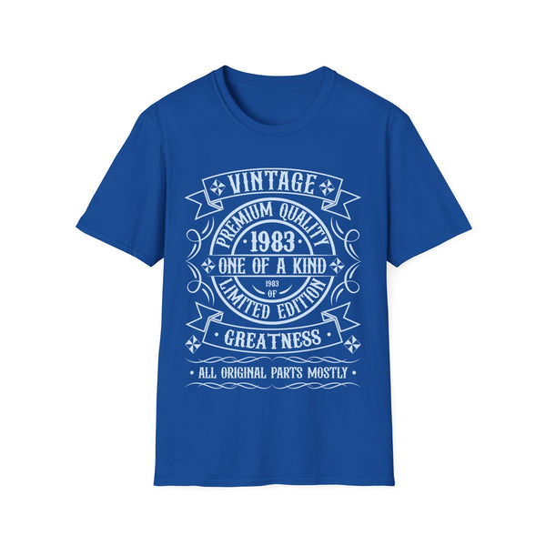 Vintage 1983 T Shirts for Men Retro Funny 1983 Birthday Shirts for Men
