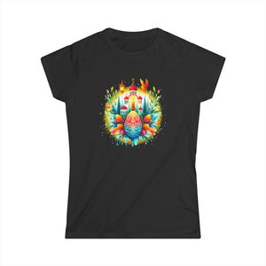 Russian Greek Byzantine Orthodox Cross He Is Risen Easter Women Shirts