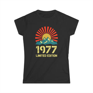 Vintage 1977 Limited Edition 1977 Birthday Shirts for Women Shirts for Women