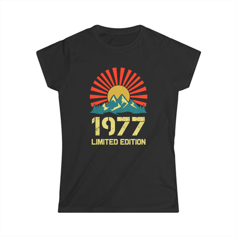 Vintage 1977 Limited Edition 1977 Birthday Shirts for Women Shirts for Women