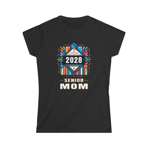 Proud Mom of a Class of 2028 Graduate 2028 Senior Mom 2028 Women Shirts