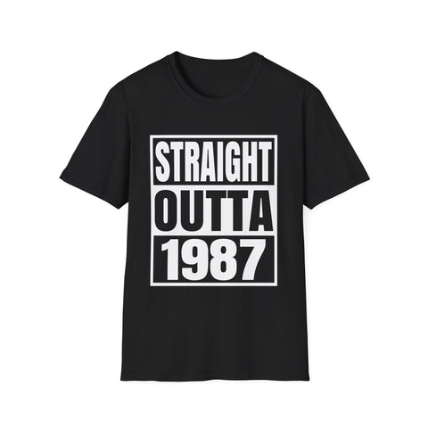 Vintage 1987 T Shirts for Men Retro Funny 1987 Birthday Shirts for Men