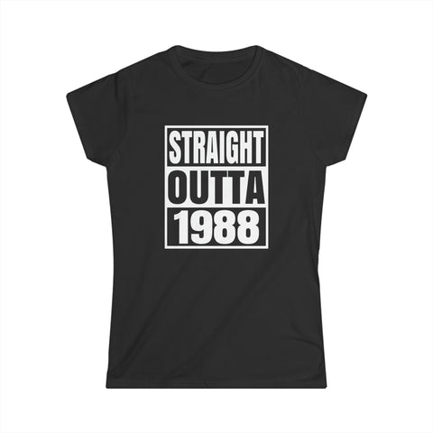 Vintage 1988 T Shirts for Women Retro Funny 1988 Birthday Shirts for Women