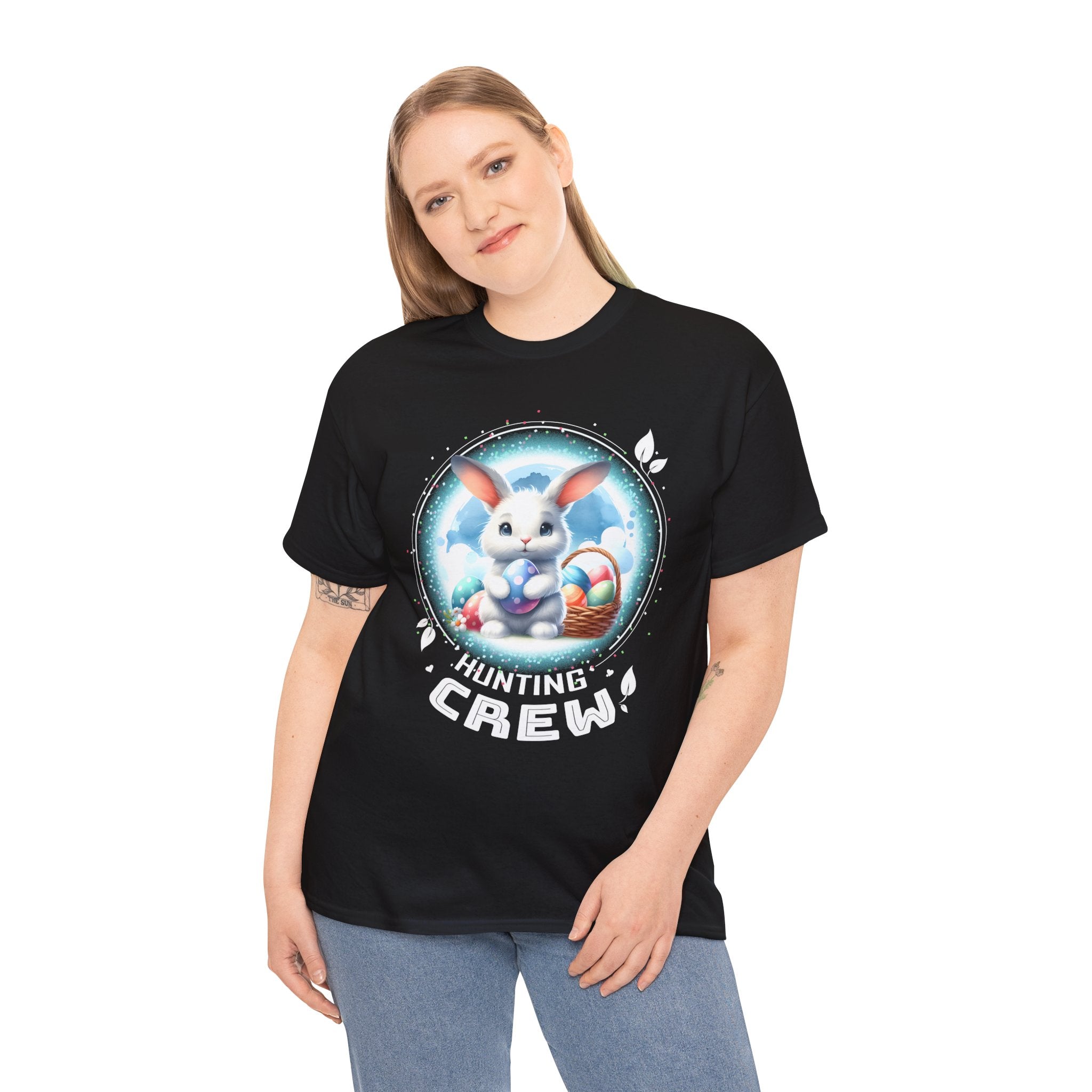 Women Easter Outfits Matching Family Easter Egg Hunting Crew Plus Size Shirts for Women