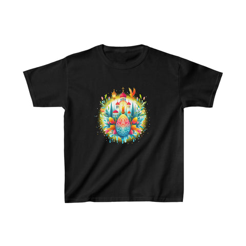 Russian Greek Byzantine Orthodox Cross He Is Risen Easter T Shirts for Boys